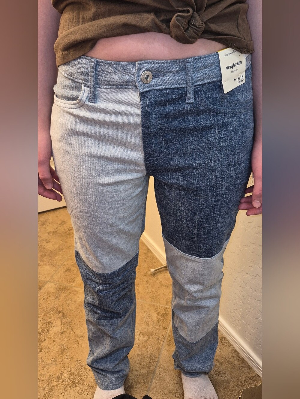 Abercrombie Kids High-Rise Straight Jeans